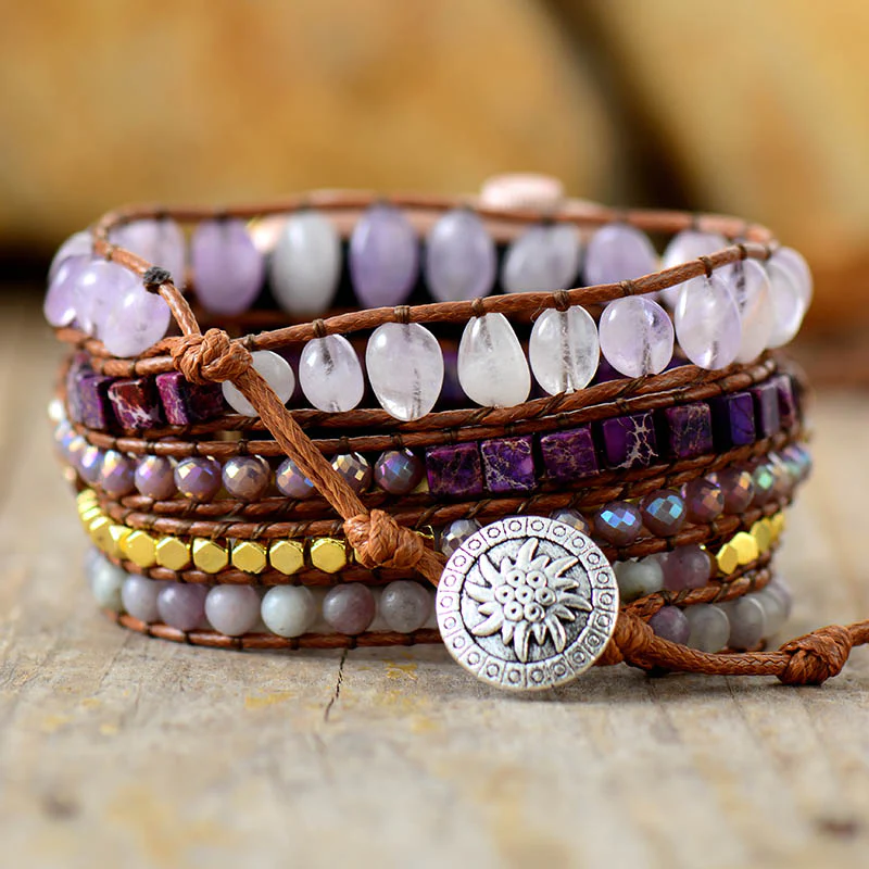 Purple Jade & Jasper Beads Apple Watch Band